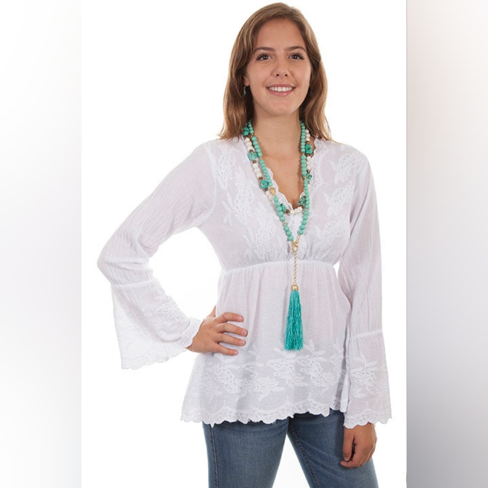 Women's Cantina Collection Top: Pullover Long Bell Sleeves